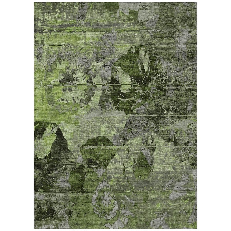 Addison Rugs Chantille ACN555 Green 5 ft. x 7 ft. 6 in. Machine Washable Indoor/Outdoor Geometric Area Rug ACN555GE5X8