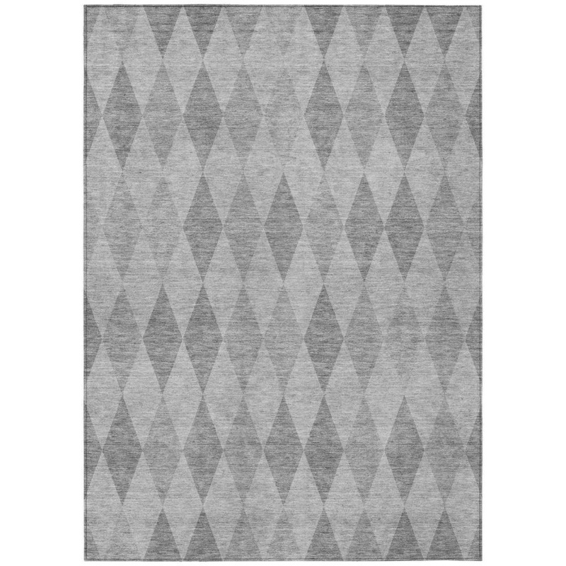 Addison Rugs Chantille ACN561 Gray 8 ft. x 10 ft. Machine Washable Indoor/Outdoor Geometric Area Rug ACN561GY8X10