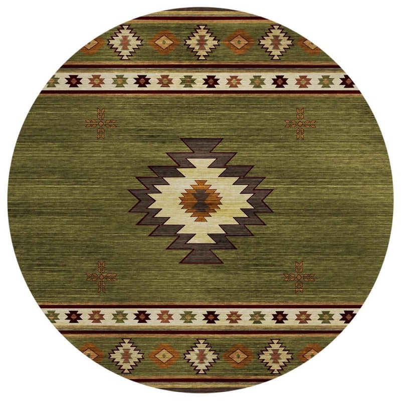 Addison Rugs Sonora Green 8 ft. x 8 ft. Geometric Indoor/Outdoor Area Rug ASO34GN8RO