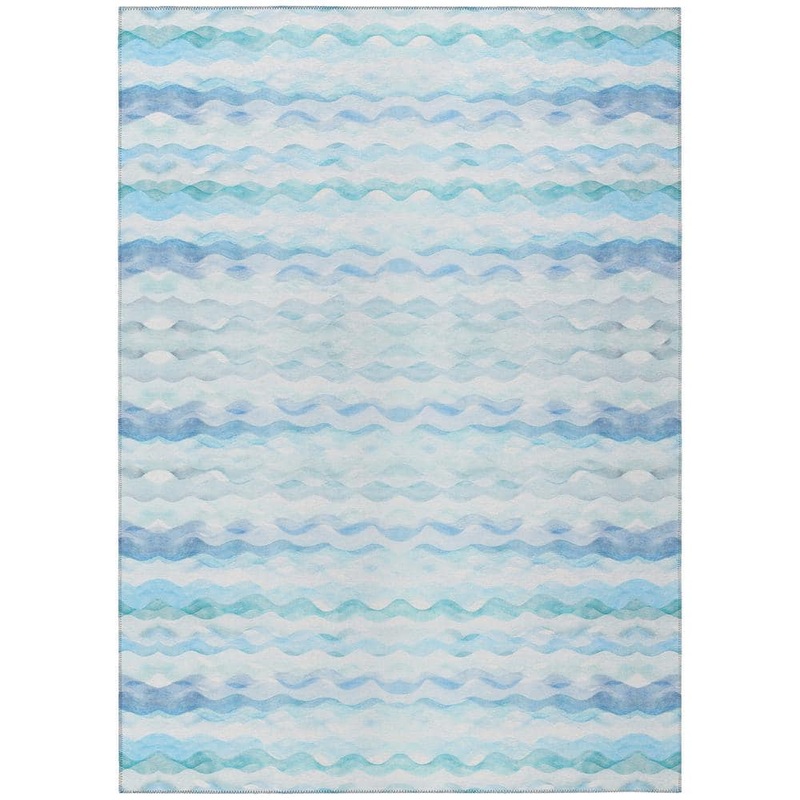 Addison Rugs Surfside Blue 3 ft. x 5 ft. Geometric Indoor/Outdoor Area Rug ASR46BL3X5