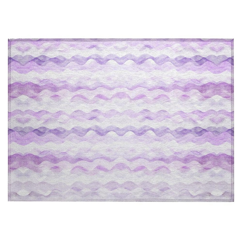 Addison Rugs Surfside Purple 1 ft. 8 in. x 2 ft. 6 in. Geometric Indoor/Outdoor Area Rug ASR46PP20X30