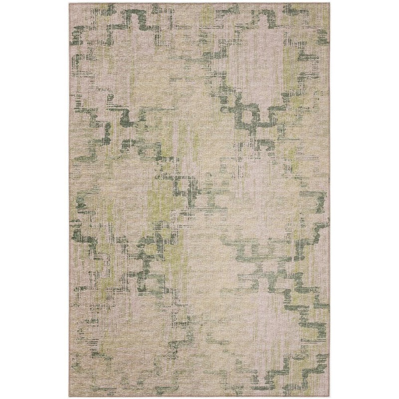 Addison Rugs Yuma Green 3 ft. x 5 ft. Geometric Indoor/Outdoor Washable Area Rug AYU45GN3X5