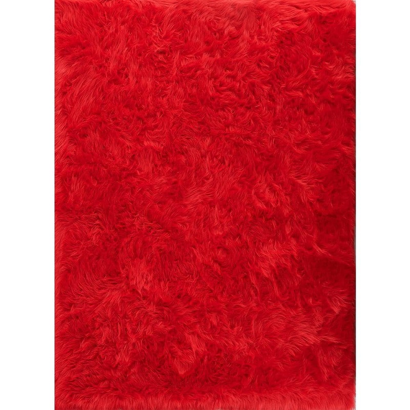 Amazing Rugs Cozy Collection Ultra Soft Red 6 ft. x 9 ft. Area Rug LSRRD5123-69