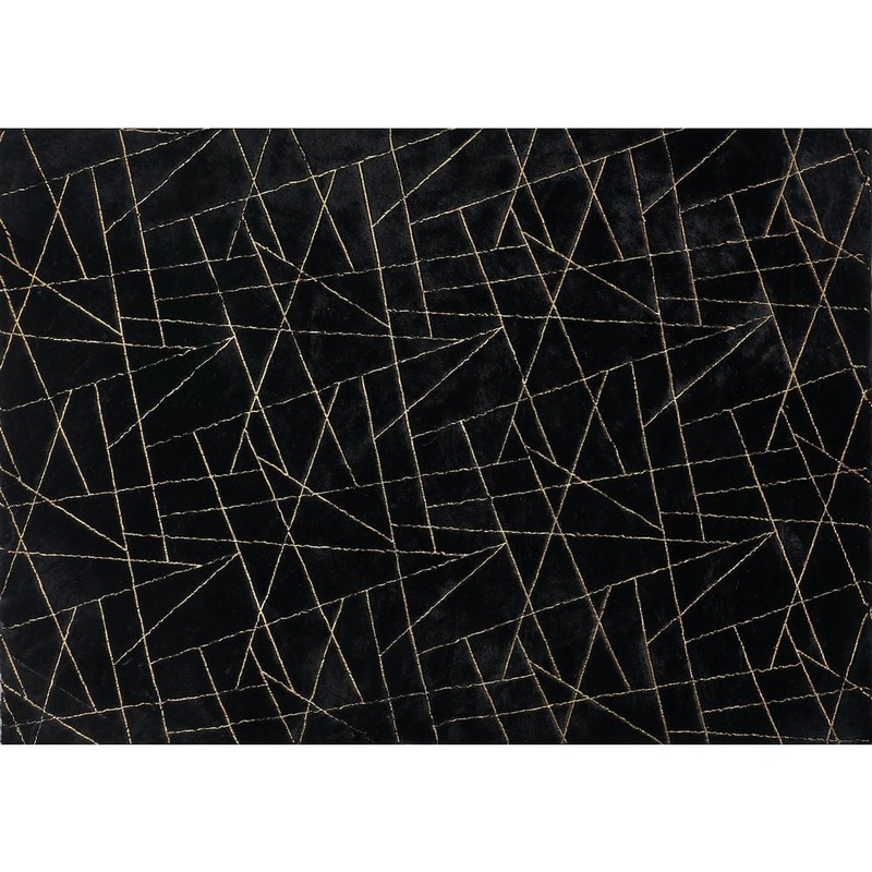 Amazing Rugs Lily Luxury Geometric Gilded Black 3 ft. x 5 ft. Area Rug RSRGLDGEOBK-35