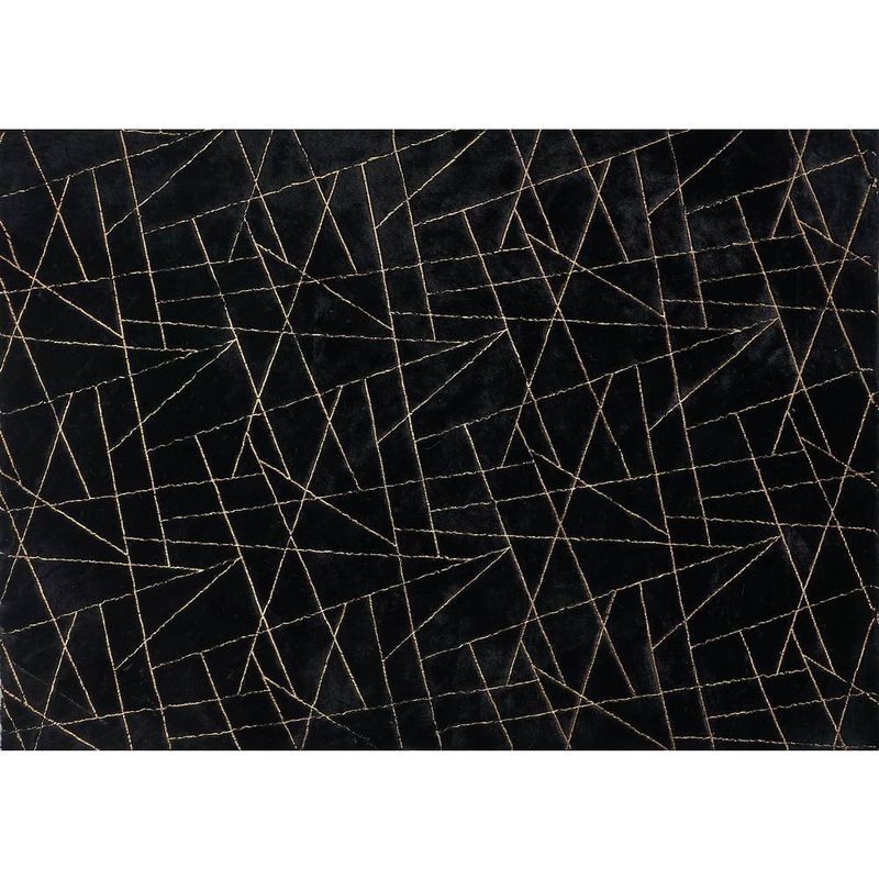 Amazing Rugs Lily Luxury Geometric Gilded Black 5 ft. x 7 ft. Area Rug RSRGLDGEOBK-57