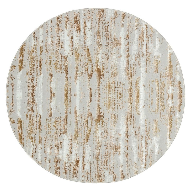 Amazing Rugs Milano Home Beige 4 ft. Round Woven Area Rug MILBGA211-4D
