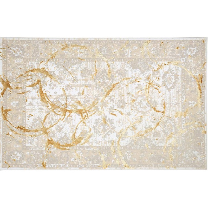 Amazing Rugs Penina Abstract Gold 3 ft. x 5 ft. Area Rug PENGD1600-35