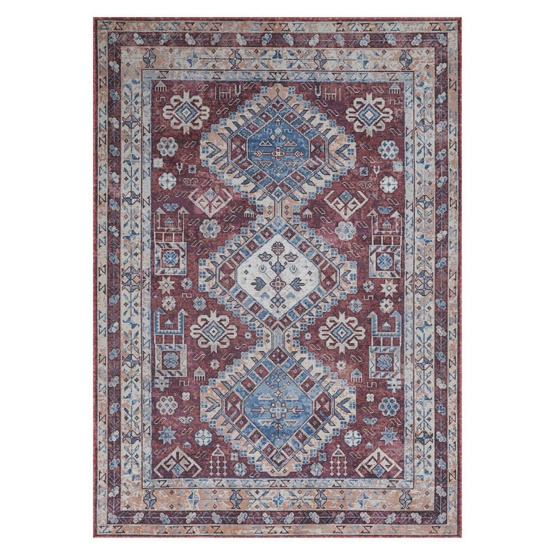 Amer Rugs Alaska Red 5 ft. x 8 ft. Medallion Area Rug ALA105376