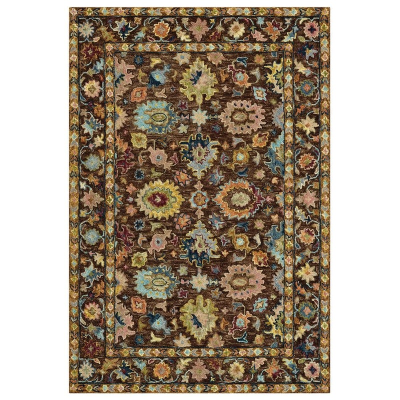 Amer Rugs Jackson 2 x 3 Brown Traditional Pattern Area Rug for High Traffic Living Room Dining Room Bedroom JAC60203