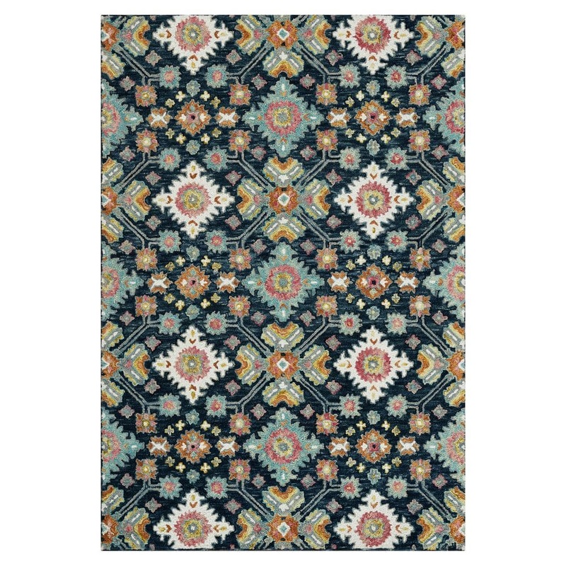 Amer Rugs Jackson 2 x 3 Navy Traditional Pattern Area Rug for High Traffic Living Room Dining Room Bedroom JAC30203