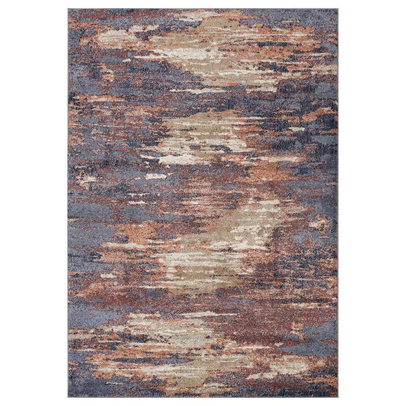 Amer Rugs Jordan 6 x 9 Rust Abstract Pattern Area Rug for High Traffic Living Room Dining Room Bedroom JOR56709