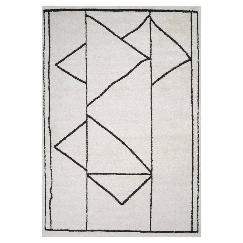 Amer Rugs Monotone 3 x 5 Ivory Moraccan Pattern Area Rug for High Traffic Living Room Dining Room Bedroom MNT93656