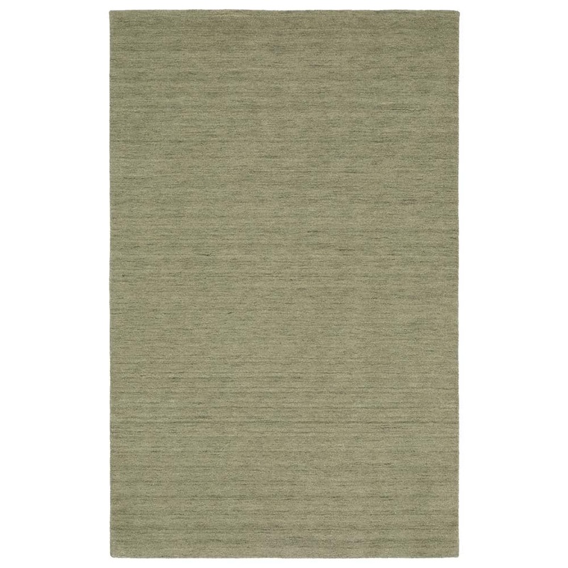 AVERLEY HOME Allaire Sage 10 ft. x 13 ft. Solid Heathered Hand-Made 100% Wool Indoor Area Rug 735681