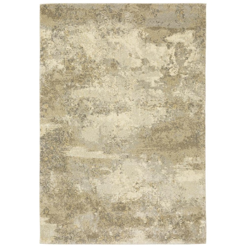 AVERLEY HOME Asbury Gold/Beige 8 ft. x 11 ft. Vintage Abstract Polypropylene Indoor Area Rug 710510