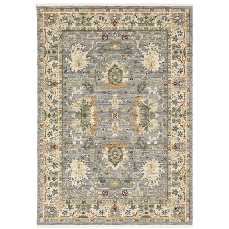 AVERLEY HOME Lavista Gray/Multi-Colored 10 ft. x 13 ft. Traditional Oriental Persian Wool/Nylon Blend Indoor Area Rug 740807