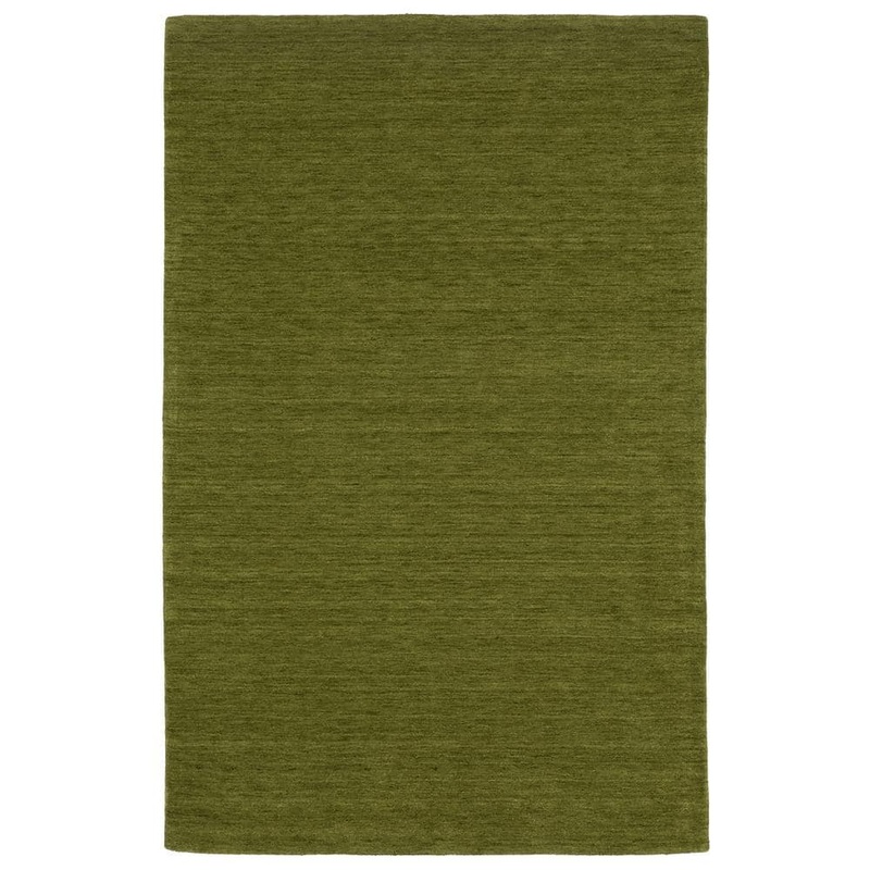 AVERLEY HOME Allaire Olive 10 ft. x 13 ft. Heathered Solid Hand-Tufted 100% Wool Indoor Area Rug 735483