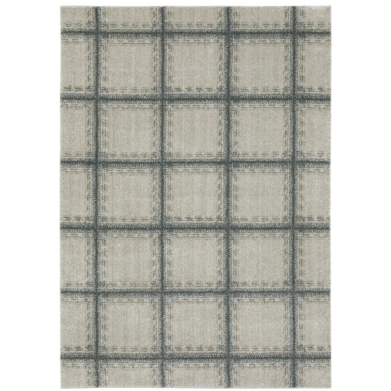 AVERLEY HOME Apex Beige Doormat 3 ft. x 5 ft. Casual Geometric Blocks Polyester Indoor Area Rug 709408