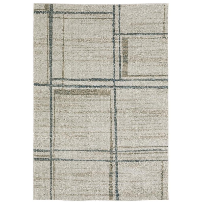 AVERLEY HOME Apex Beige Doormat 3 ft. x 5 ft. Distressed Geometric Block Polyester Indoor Area Rug 709644
