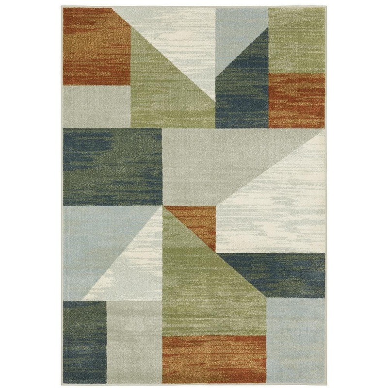 AVERLEY HOME Brixworth Beige/Multi-Colored Doormat 3 ft. x 5 ft. Distressed Geometric Polypropylene Indoor Area Rug 744843