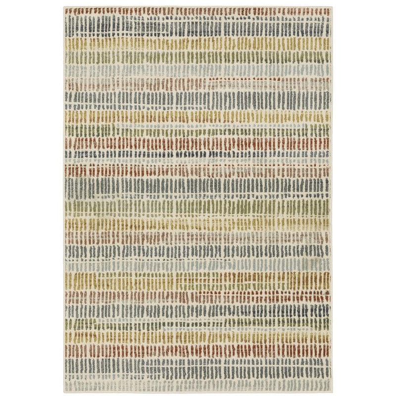 AVERLEY HOME Brixworth Ivory/Multi-Colored Doormat 3 ft. x 5 ft. Striped Geometric Polypropylene Indoor Area Rug 744607