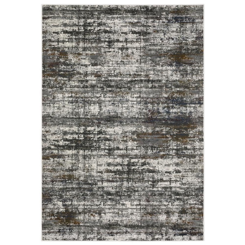 AVERLEY HOME Galleria Charcoal 6 ft. x 9 ft. Modern Distressed Abstract Polyester Indoor Area Rug 737319