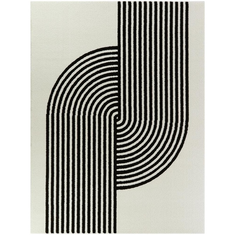 BALTA Anscombe White 8 ft. x 10 ft. Art Deco Area Rug 3091468