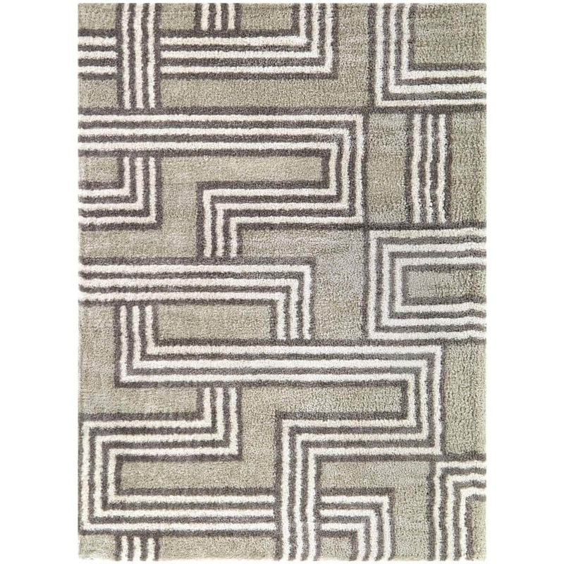 BALTA Breyton Grey 5 ft. x 7 ft. Stripe Area Rug 3122553