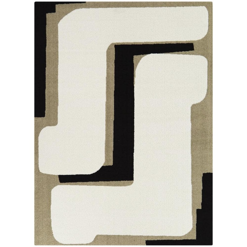 BALTA Duncan White 5 ft. x 7 ft. Abstract Area Rug 3115472