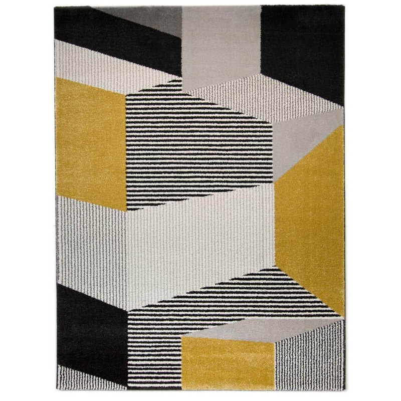 BALTA Evelina Gold 7 ft. x 9 ft. Abstract Area Rug 3090714