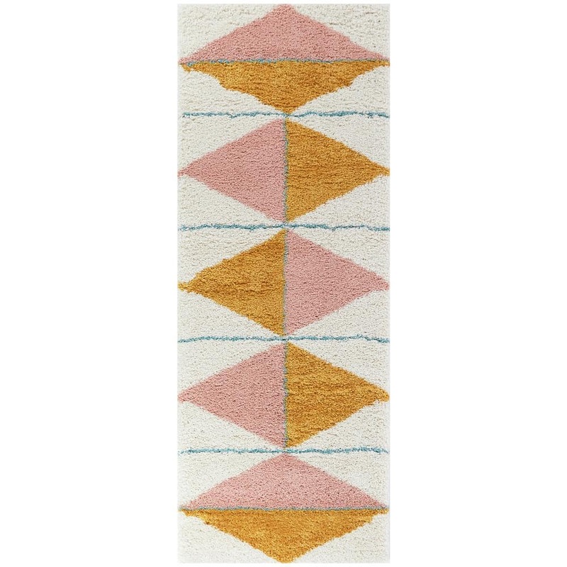 BALTA Levine Orange 2 ft. x 10 ft. Geometric Runner Rug 3122003
