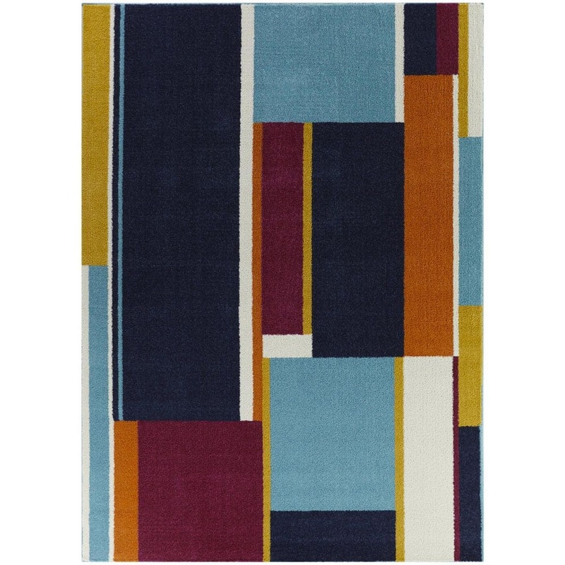 BALTA Lillian Navy 5 ft. 3 in. x 7 ft. Color Block Area Rug 3098551