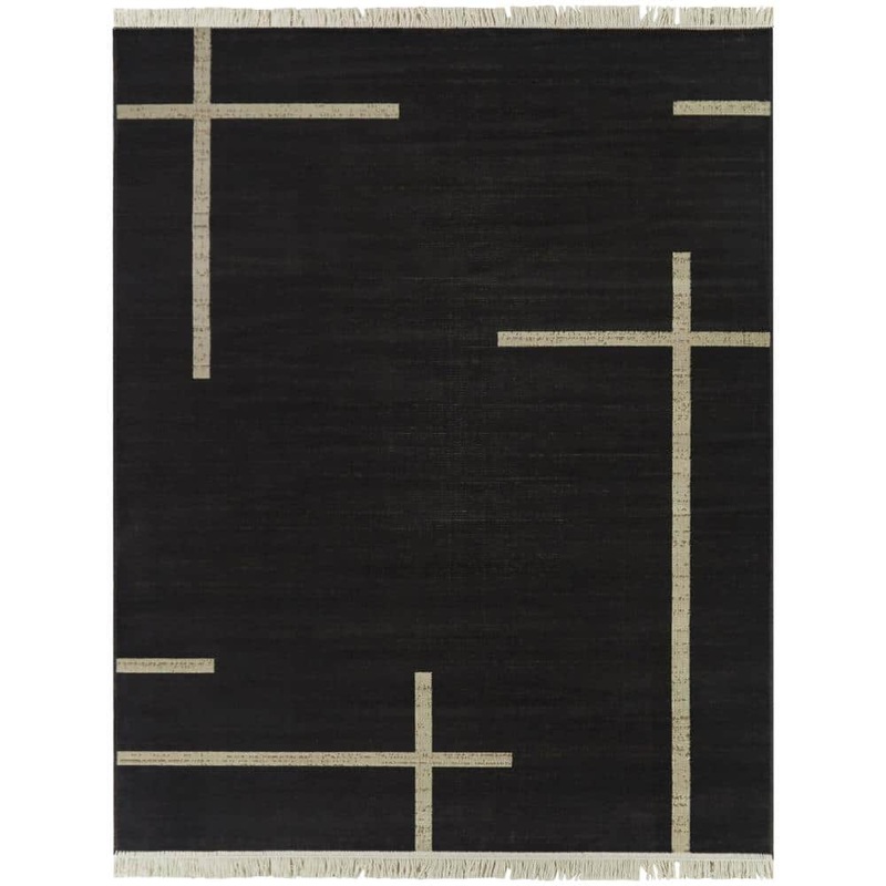 BALTA Reiss Charcoal 5 ft. x 7 ft. Striped Area Rug 3111085