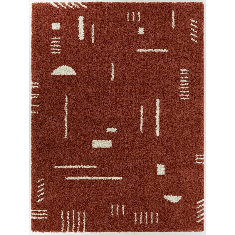 BALTA Rupa Rust 4 ft. x 6 ft. Modern Shag Area Rug 3090662