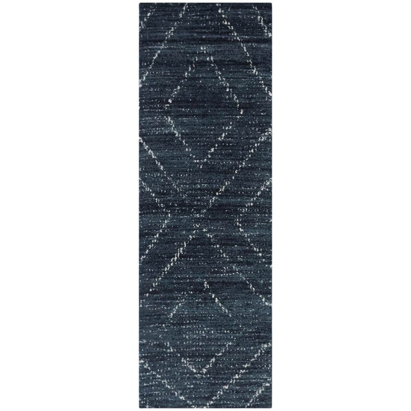 BALTA Sienna Dark Blue 2 ft. x 7 ft. Geometric Runner Rug 3090754