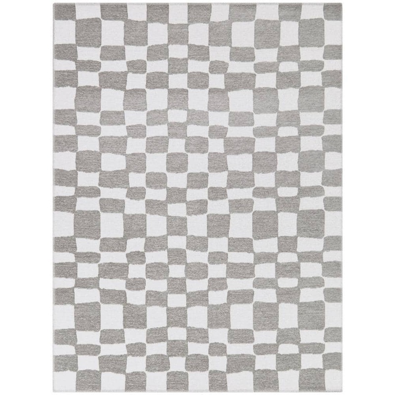 BALTA Straker Grey 8 ft. x 10 ft. Checkered Area Rug 3122618