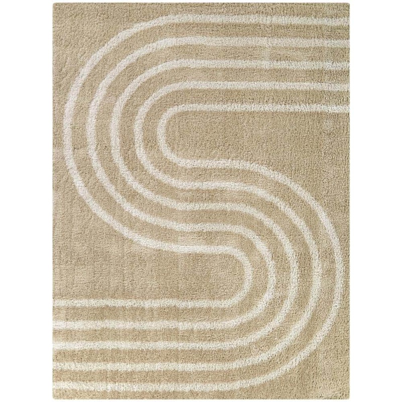 BALTA Belfort Beige 5 ft. x 7 ft. Stripe Area Rug 3122557