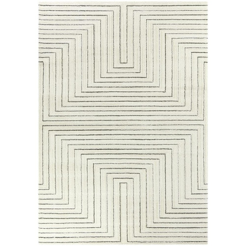 BALTA Carmody Cream 5 ft. x 7 ft. Modern Stripe Area Rug 3011566