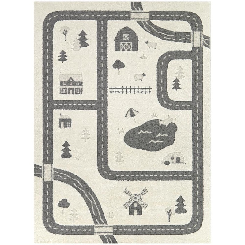 BALTA Country Roads Cream 4 ft. x 6 ft. Playground Area Rug 3122471