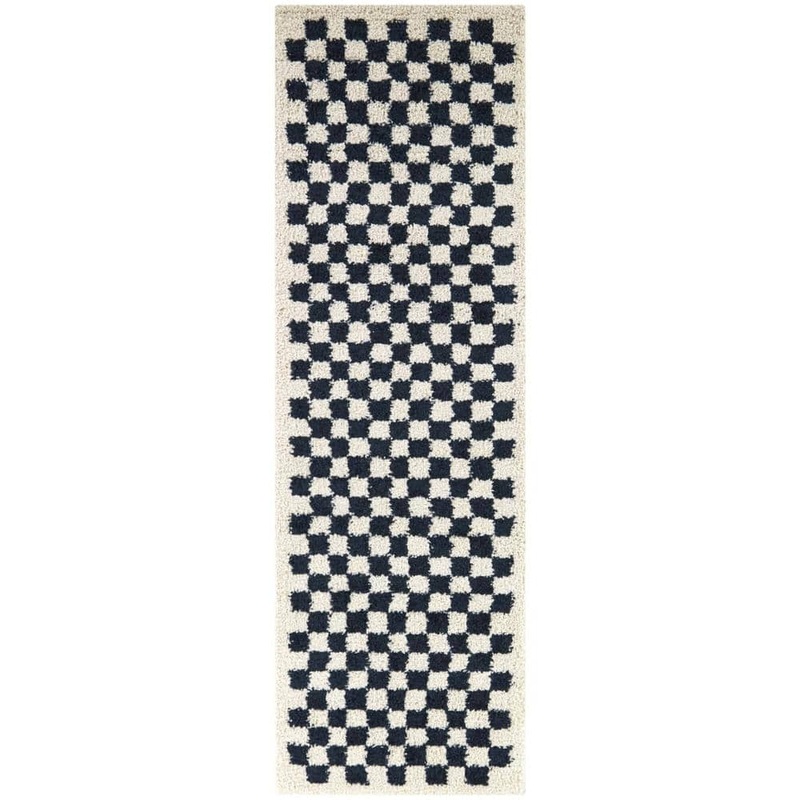 BALTA Covey Navy 2 ft. x 7 ft. Geometric Runner Rug 3122044