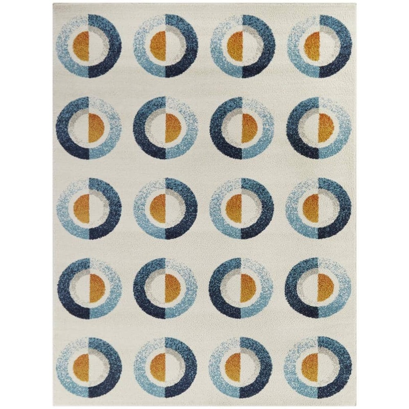 BALTA Curie Cream 5 ft. x 7 ft. Geometric Area Rug 3111766