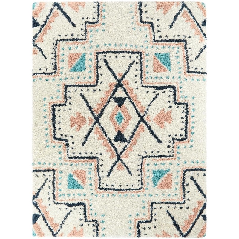 BALTA Dakarai Southwestern Shag White 8 ft. x 10 ft. Area Rug 3006068
