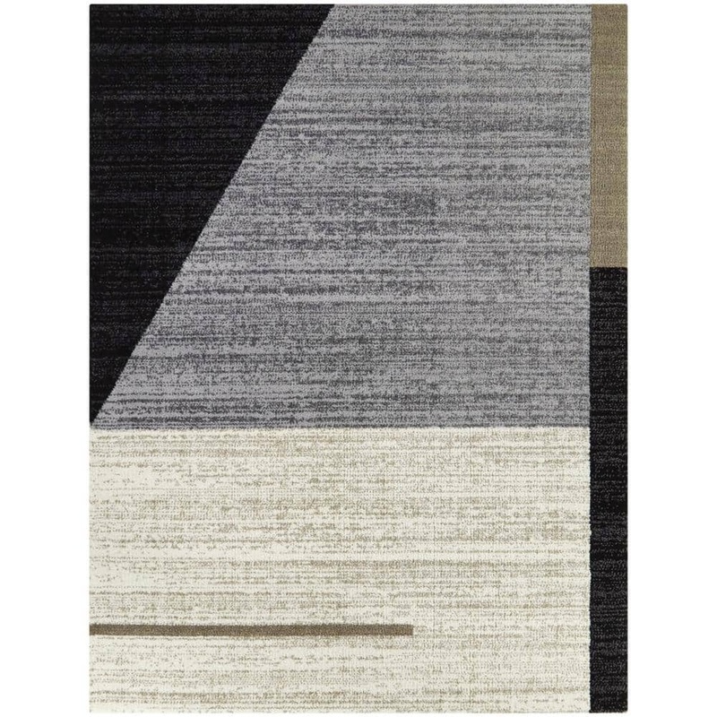BALTA Harwood Black 8 ft. x 10 ft. Color Block Area Rug 3122534