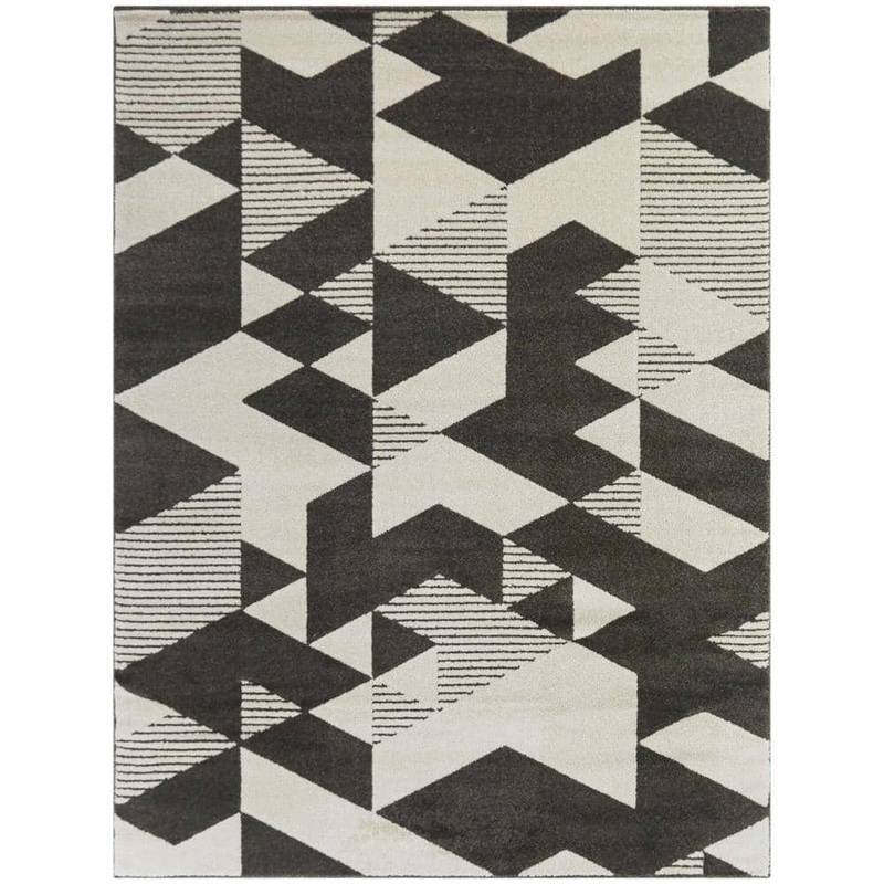 BALTA Henze Charcoal 8 ft. x 10 ft. Geometric Area Rug 3111170