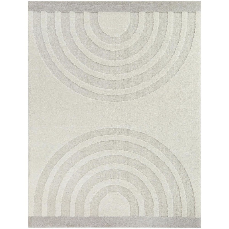 BALTA Ira Cream 5 ft. 3 in. x 7 ft. Geometric Area Rug 3101464
