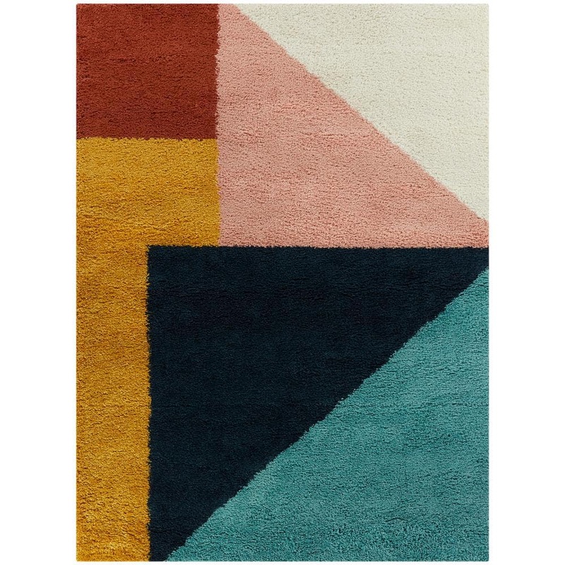 BALTA Jordan Multicolor 5 ft. x 7 ft. Color Block Shag Area Rug 3011982