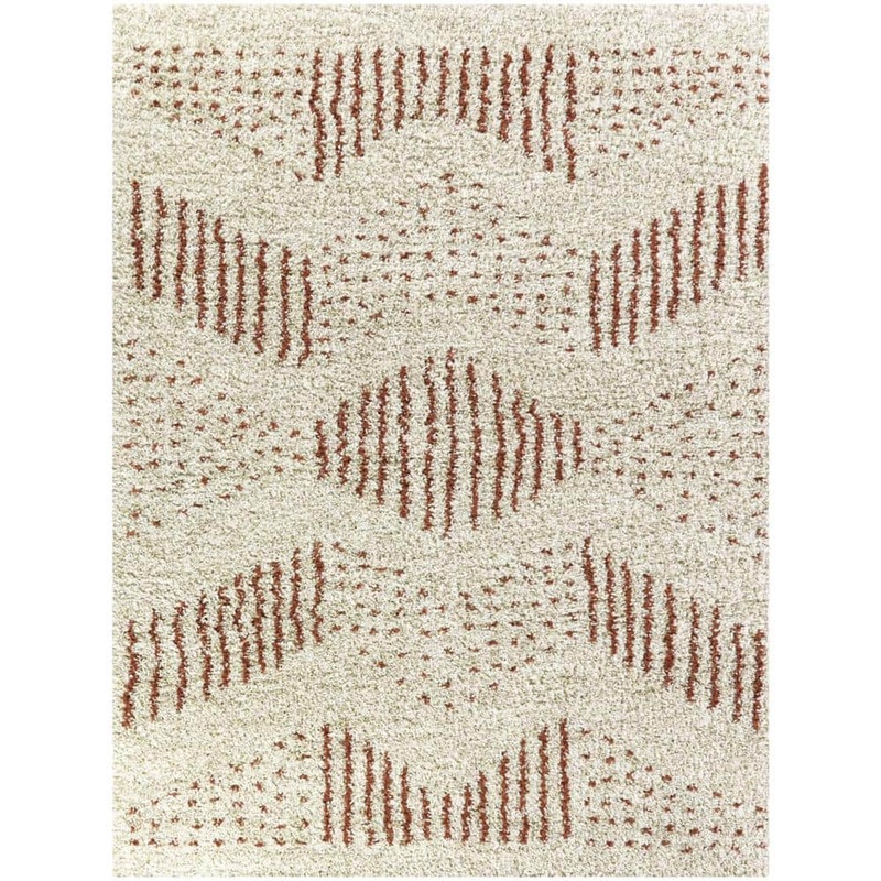 BALTA Kalpana White/Orange 8 ft. x 10 ft. Striped Area Rug 3094927