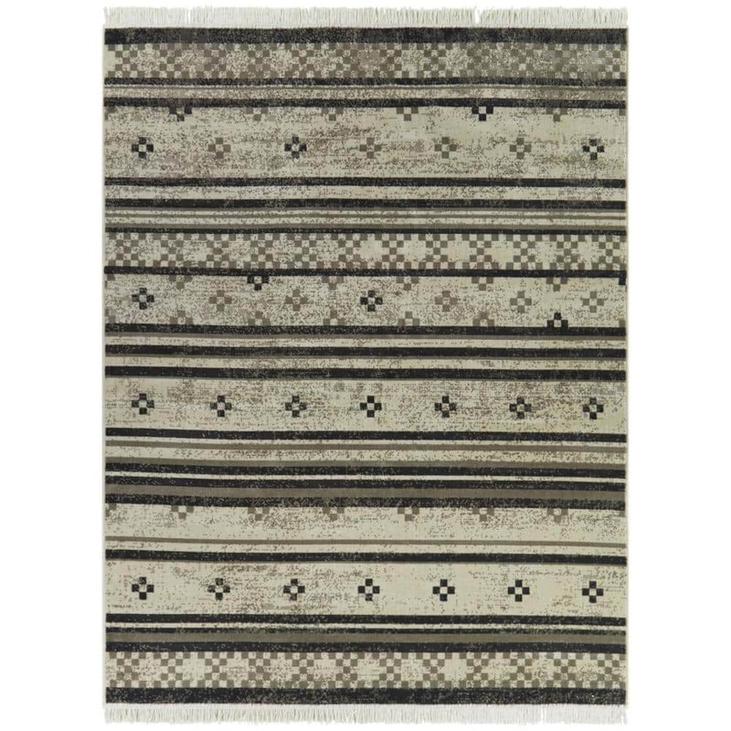 BALTA Nikolai Charcoal 5 ft. x 7 ft. Striped Area Rug 3100891