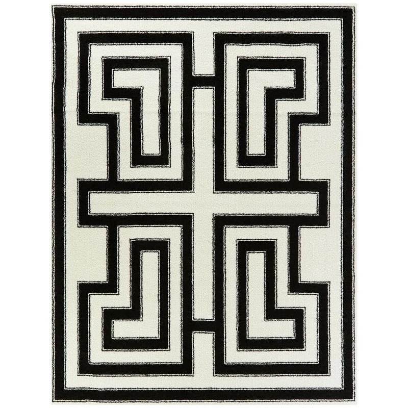 BALTA Vincent White 8 ft. x 10 ft. Art Deco Area Rug 3091446