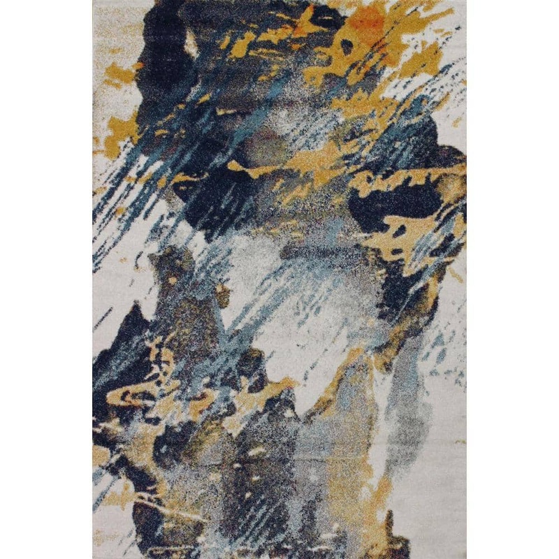 BASHIAN Everek Ivory/Blue 4 ft. x 6 ft. (3’6