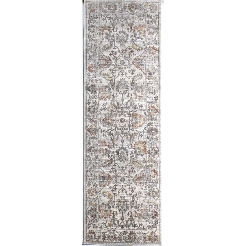BASHIAN Legacy Ivory 3 ft. x 8 ft. (2 ft. 6 in. x 8 ft.) Floral Transitional Runner Rug 649652311319